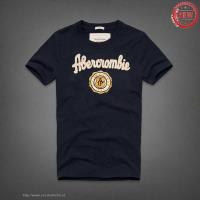 heren abercrombie korte tees new york athletics dept 1892 donkere marineblauw geel Kleren Winkel ihrg9782